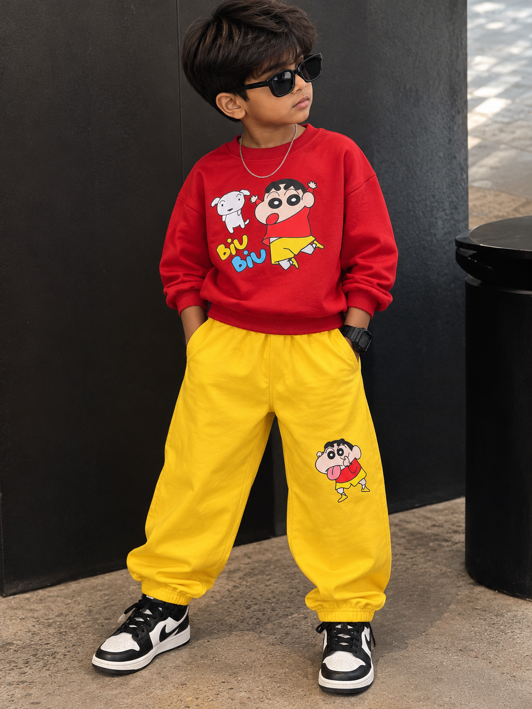 New Biu Biu Shinchan French Terry Co-ord Set