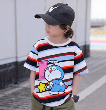 Dorae-mon Multi Stripe Tee