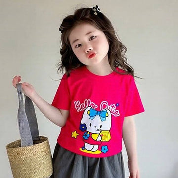 Hello Cutie Meow BubbleGum Tee