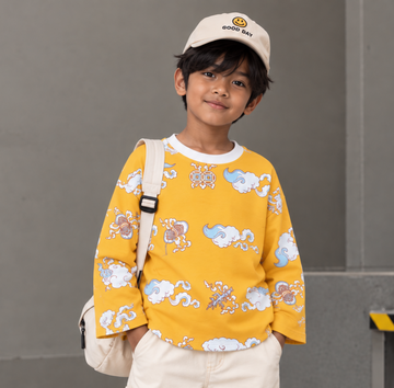 Mustard Blossom Cloud Oversized Sweatshirt