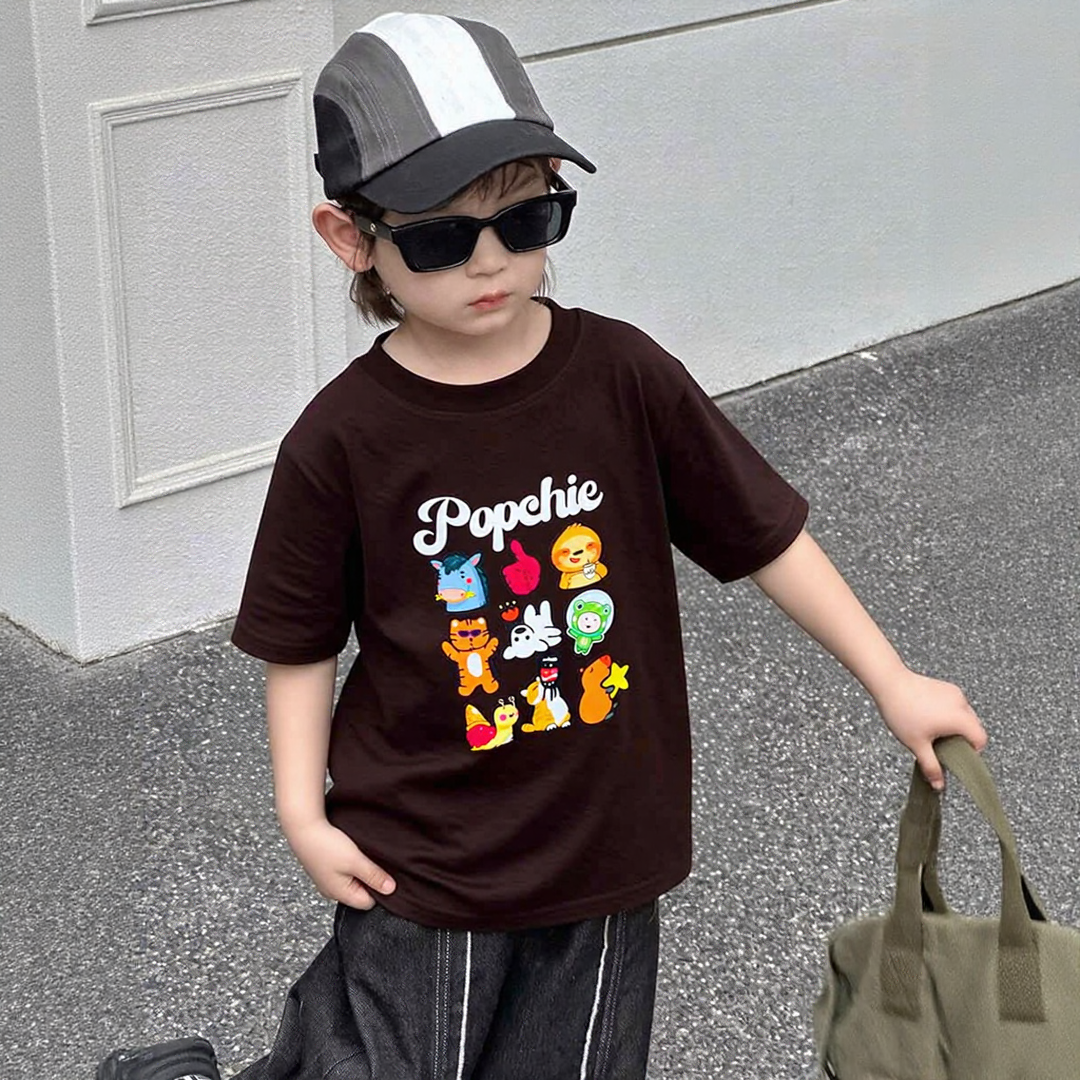 Popchie Friends Brown Tee