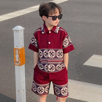 Cool Marron Embroidery Cord Set