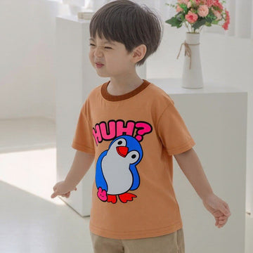 Huh Penguin Brown Tee