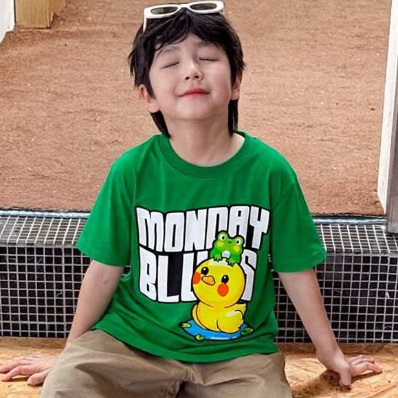 Monday Blues Green Tee