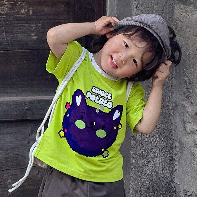 Sweet Potato Light Green Tee