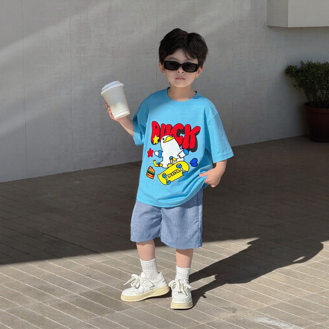 Skater Duck Sky Blue Tee