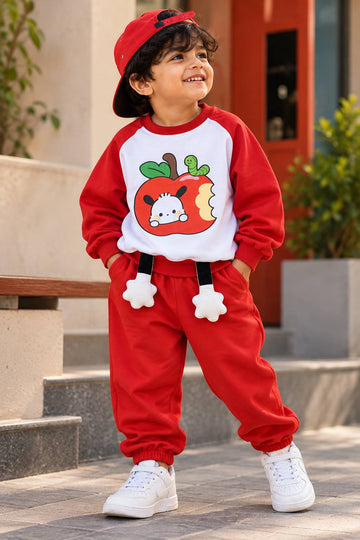Bunny Apple Legs Cord Set - Sweatshirt and Joggers Set