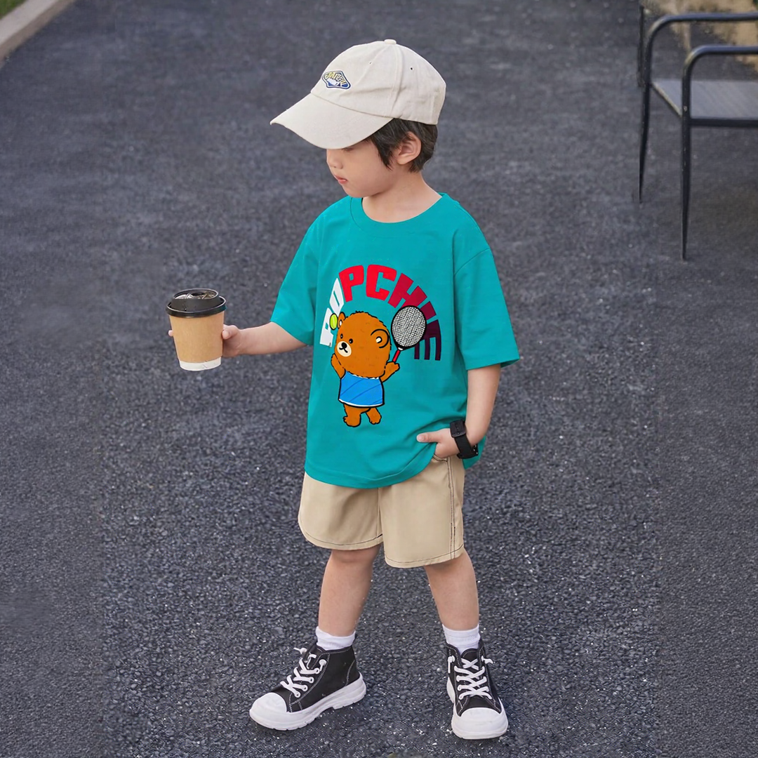 Bunny Badminton 🏸 Popchie Sea Grass Tee