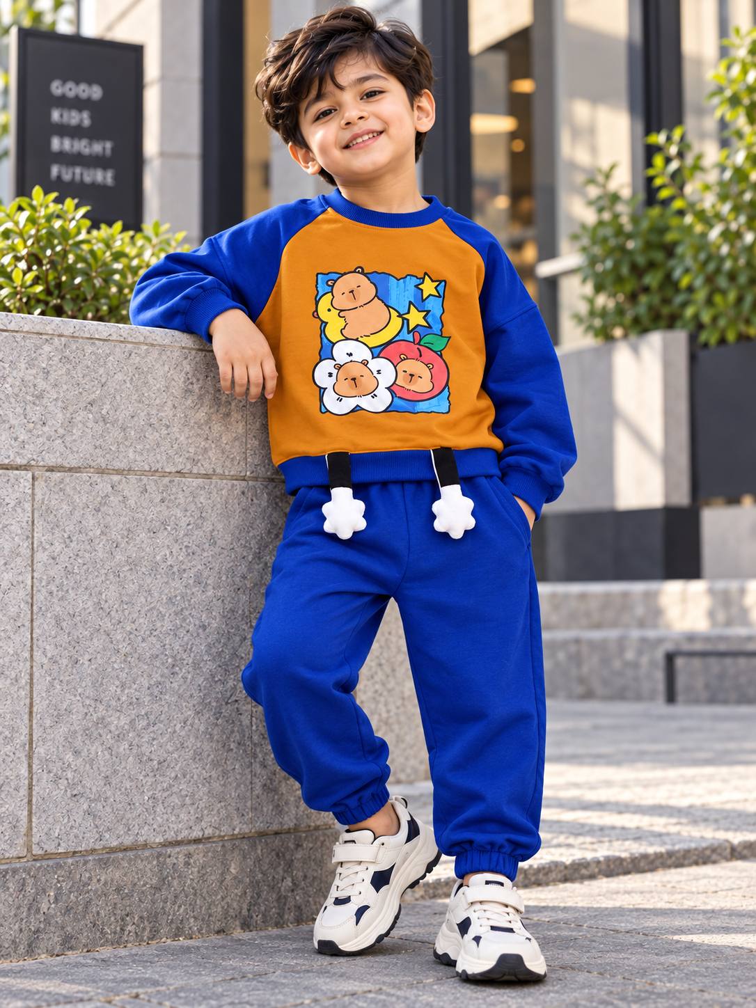 Sleepy Friends Legs Cord Set - Sweatshirt and Joggers Set