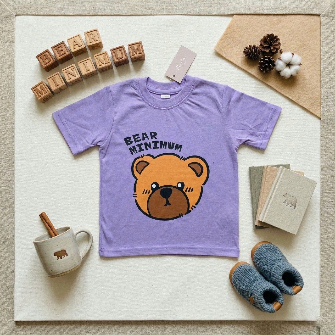 Bear Minimum Purple Tee