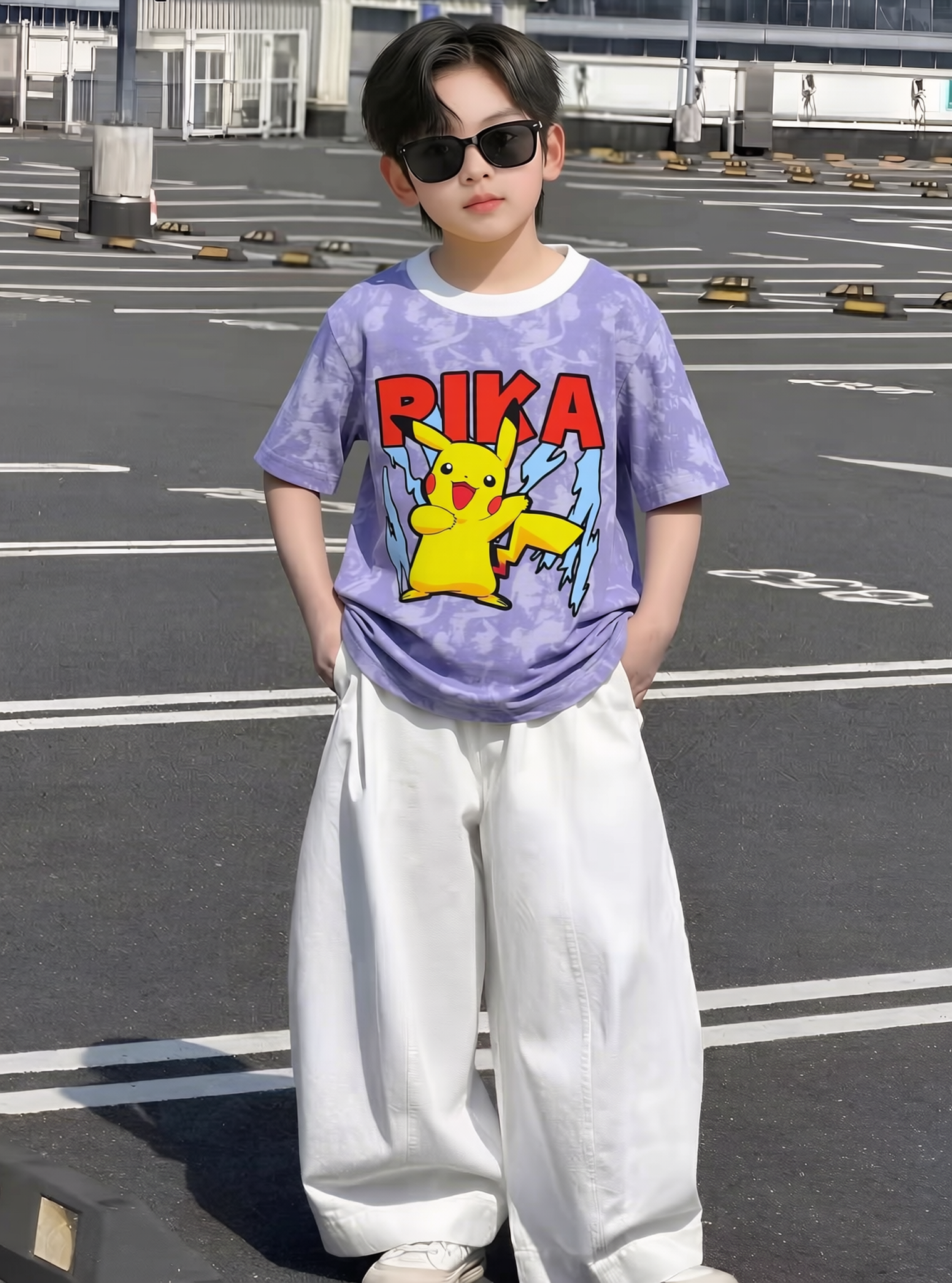 Pika Pika Offset Purple Tee