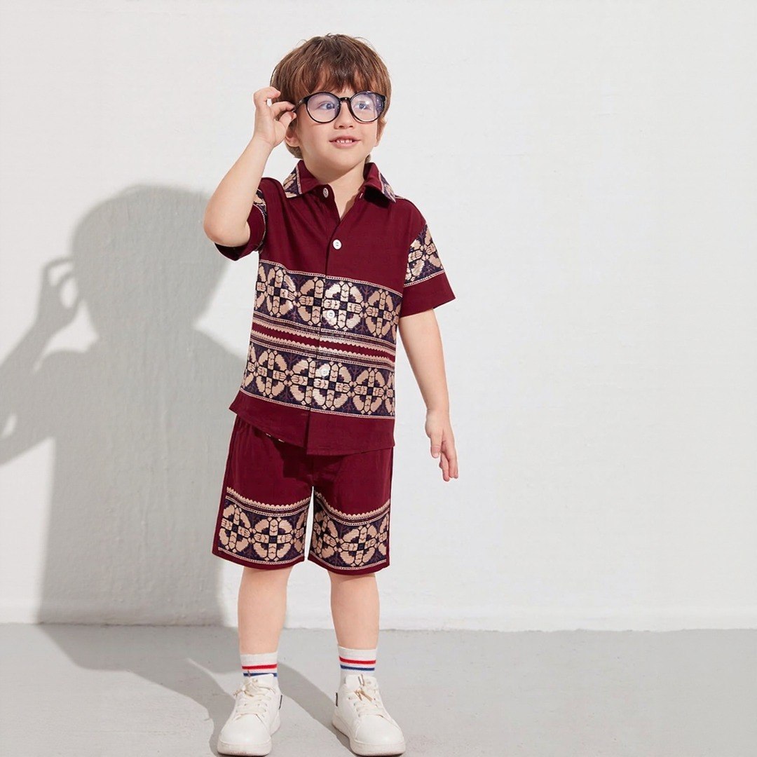 Cool Marron Embroidery Cord Set