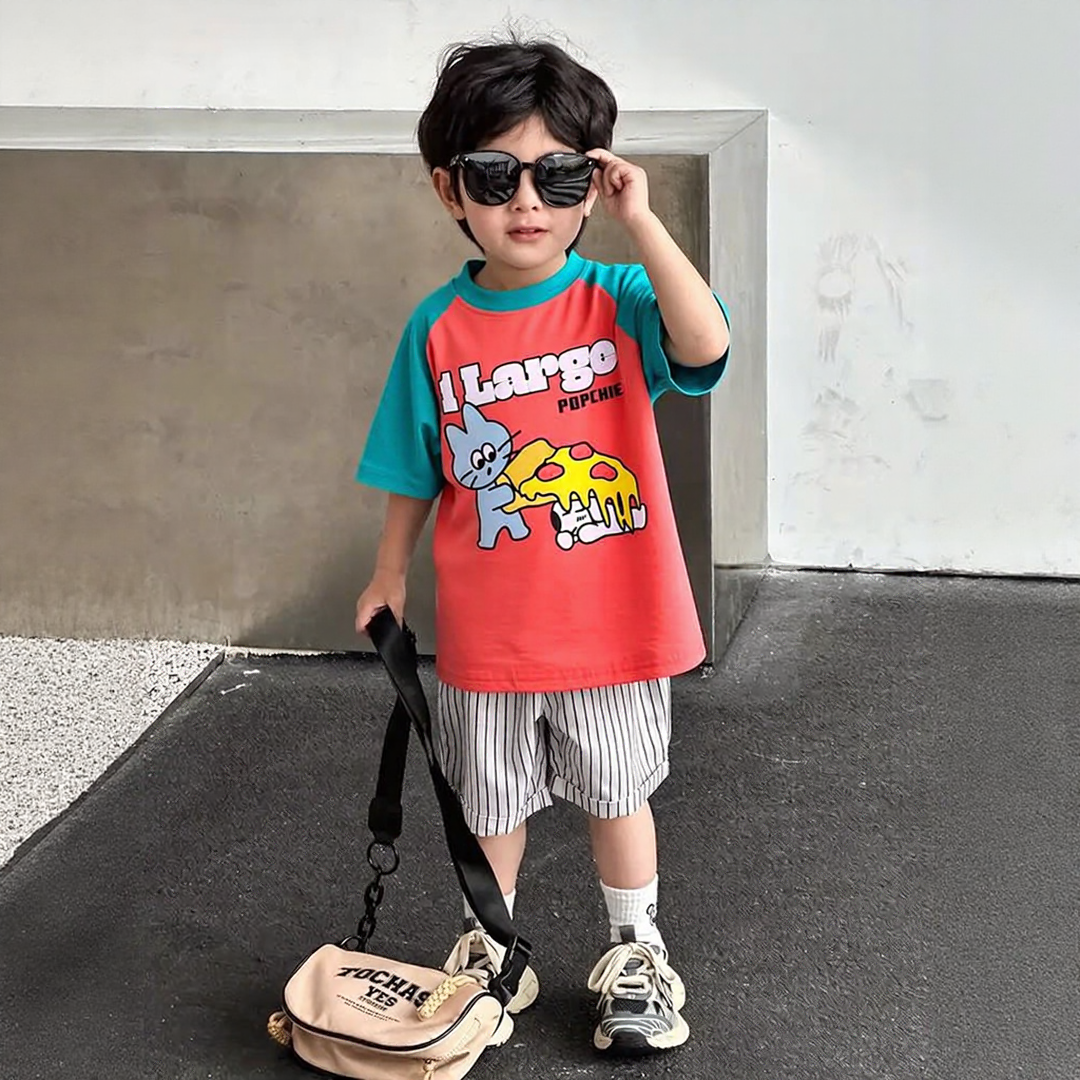 ONE Large Popchie Pizza Dual Shade Tee