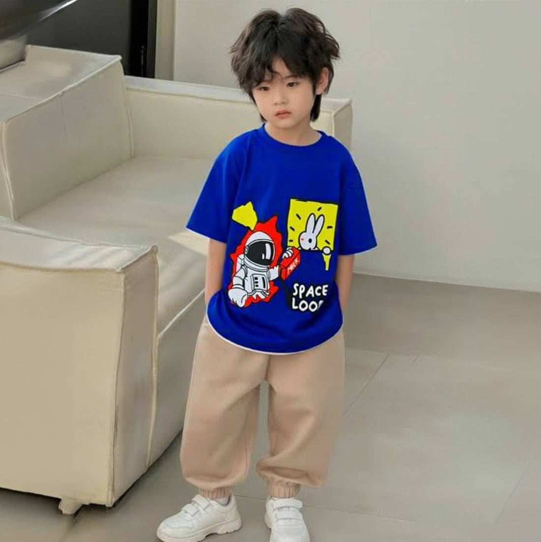 Space Loops Navy Blue Tee