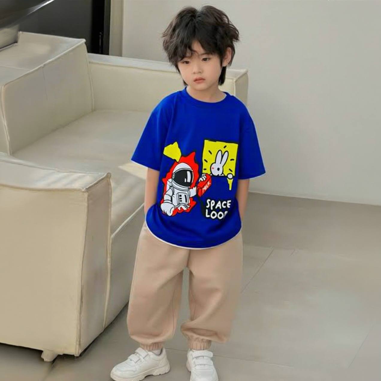 Space Loops Navy Blue Tee