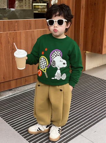 Snoopy Badminton Green Tee