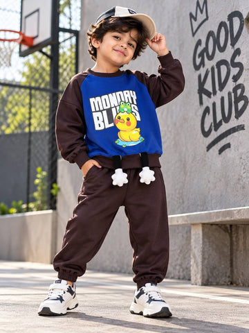 Monday Blues Legs Cord Set - Sweatshirt and Joggers Set