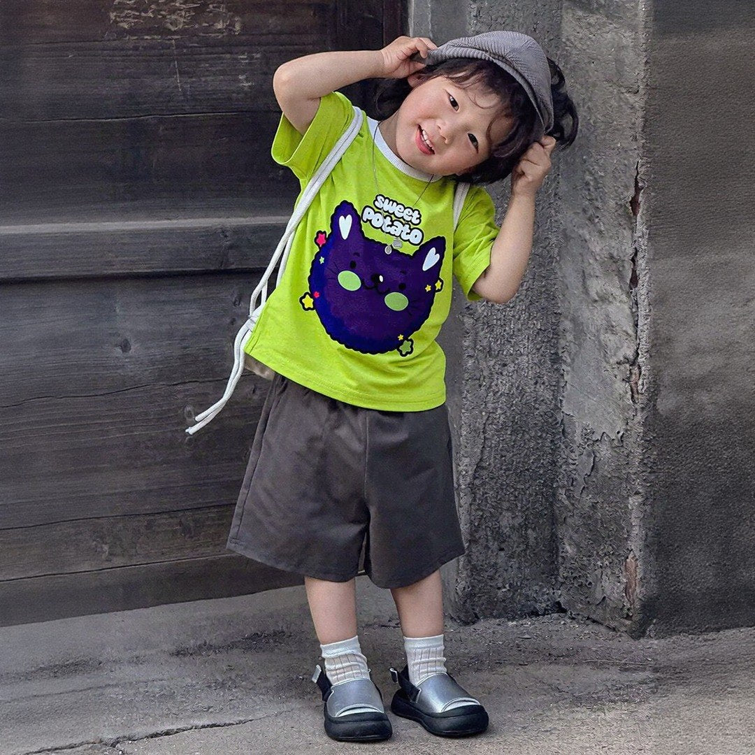 Sweet Potato Light Green Tee