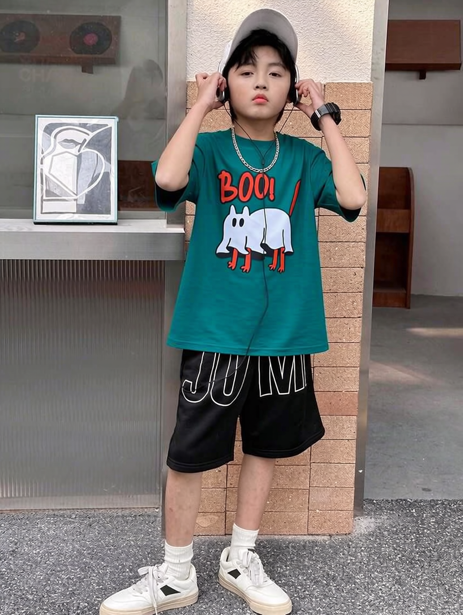 Boo! Sea Green Tee
