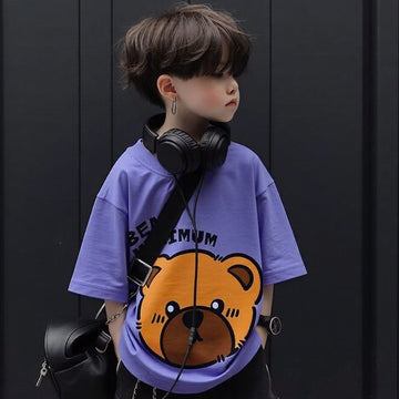 Bear Minimum Purple Tee