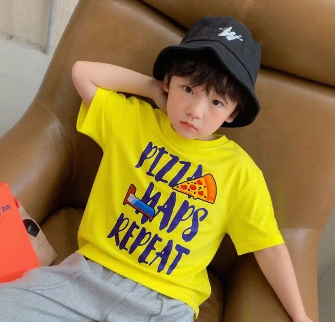 Pizza Naps Repeat Tee – Kids Graphic T-Shirt