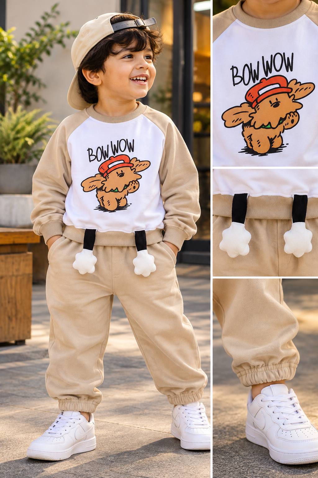 Bow wow Legs Cord Set - Sweatshirt and Joggers Set