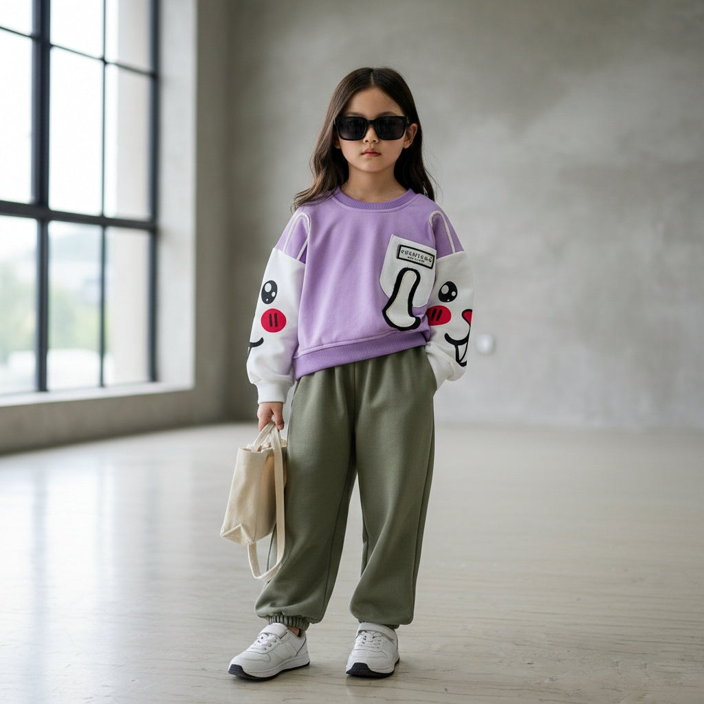 Cute Bunny Purple Tee