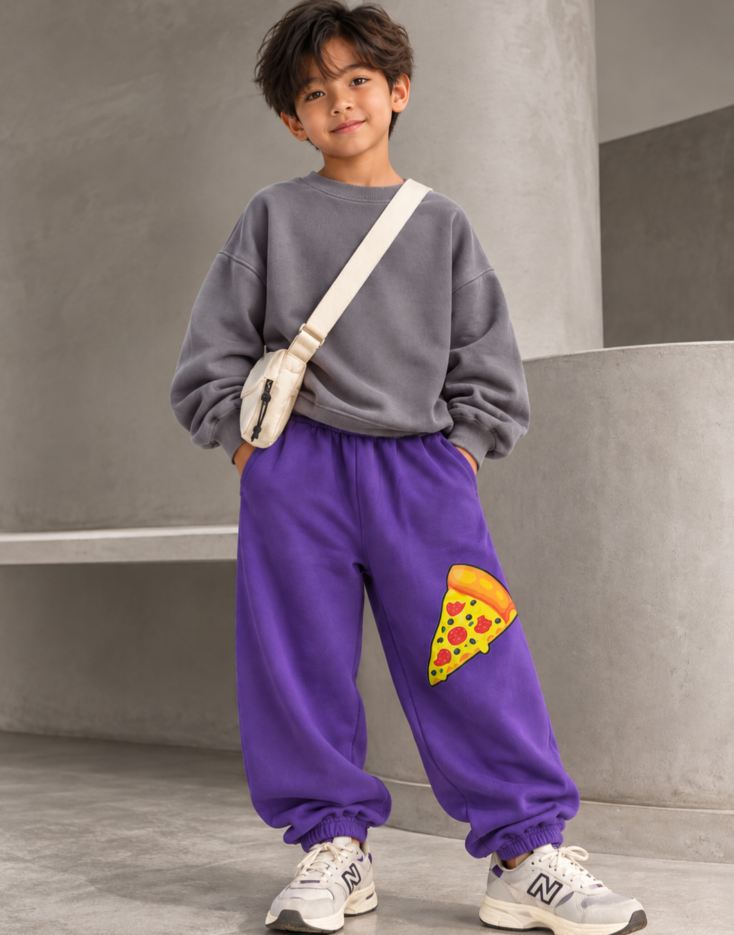 Pizza Purple Cuffed Joggers