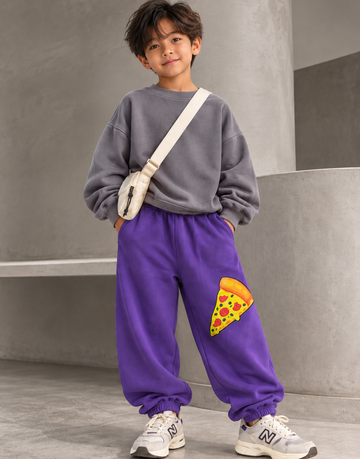 Pizza Purple Cuffed Joggers