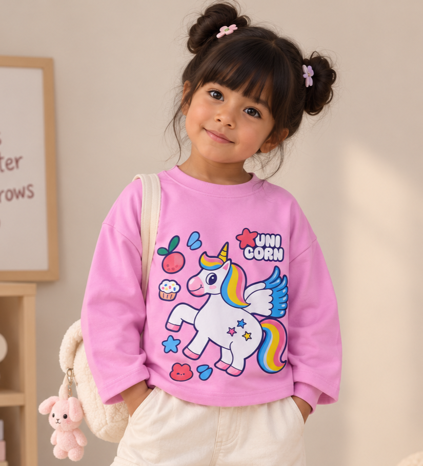 Pink Unicorn Oversized Sweatshirt