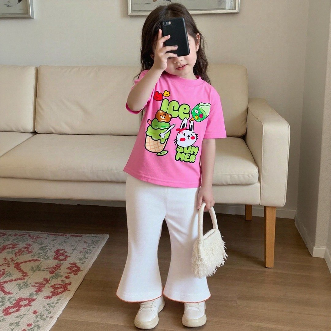 Summer Ice Cream 🍦 Pink Tee
