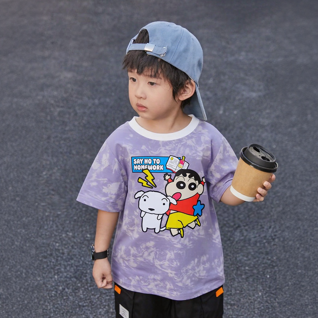 Naughty Kid Offset Purple Tee