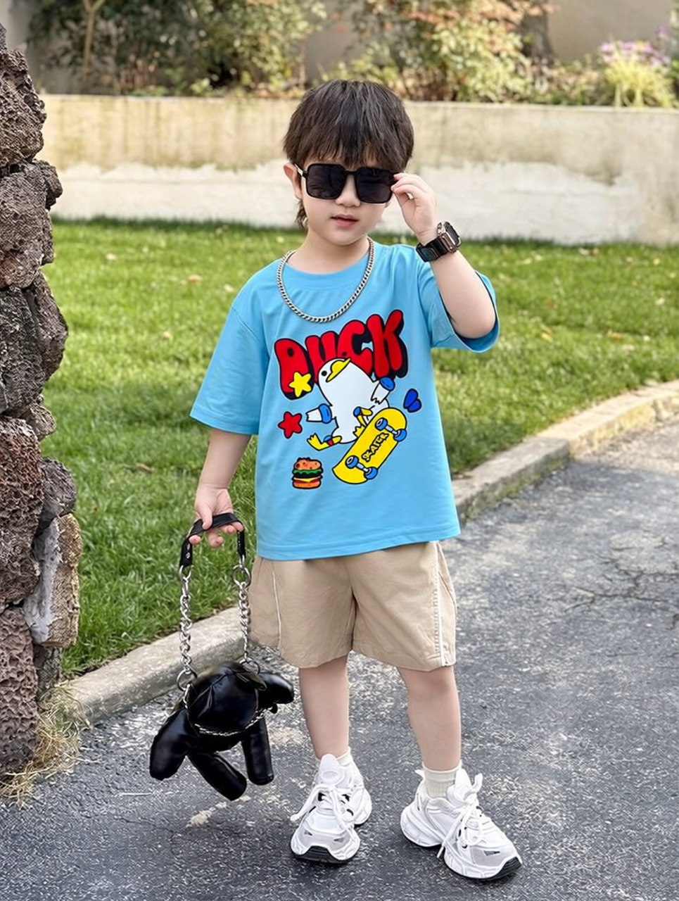 Skater Duck Sky Blue Tee