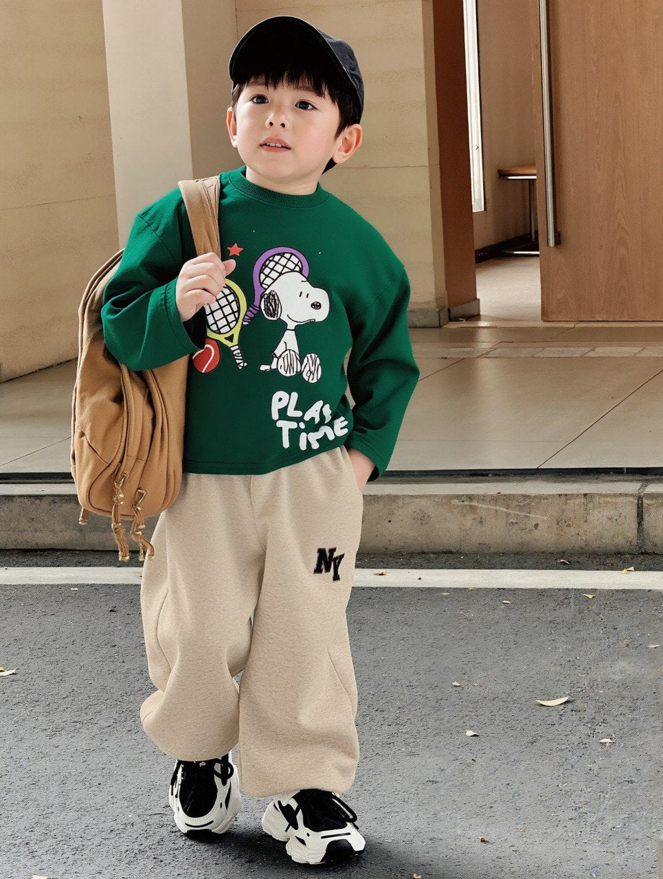 Snoopy Badminton Green Tee