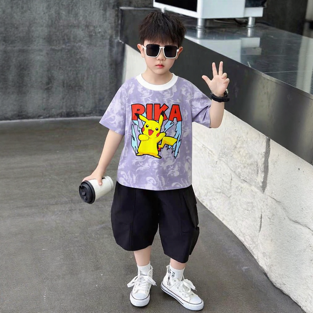 Pika Pika Offset Purple Tee