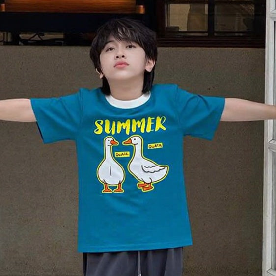 Summer Quack Teal Blue Tee
