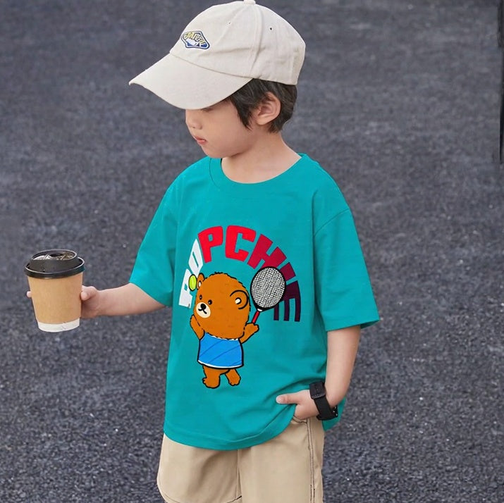 Bunny Badminton 🏸 Popchie Sea Grass Tee