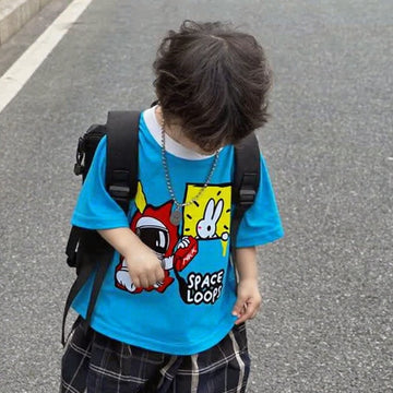 Space Loops Sky Blue Tee