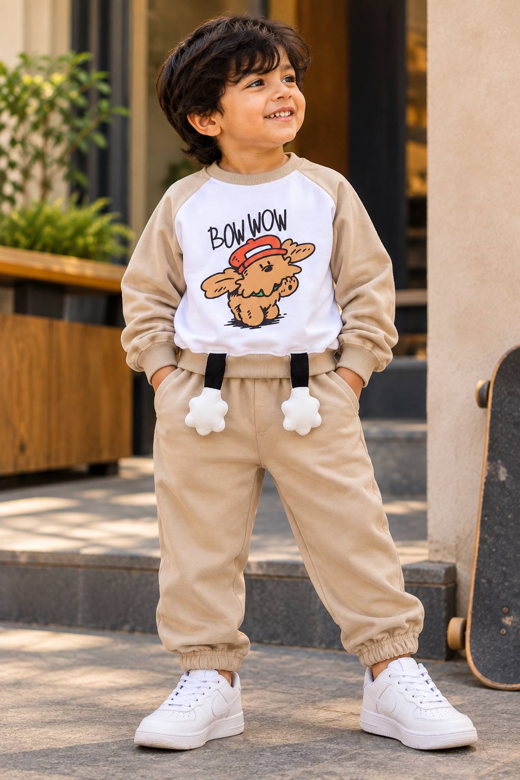Bow wow Legs Cord Set - Sweatshirt and Joggers Set