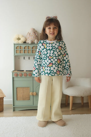 Floral Green Rainbow Tee