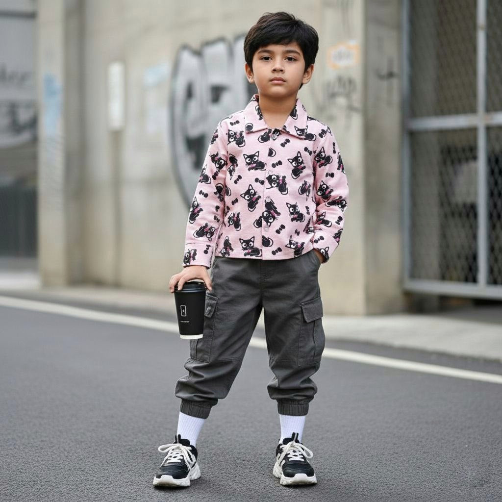 Cute Bow Kitty Wollen Shirt