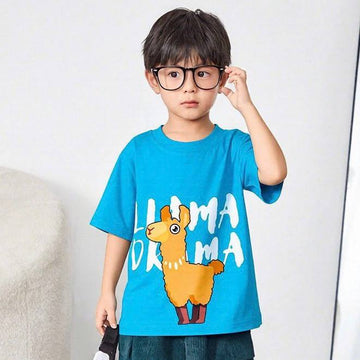 Cute Llama 🦙 Blue Tee