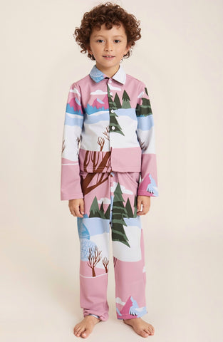 Pink Forest Night Suits