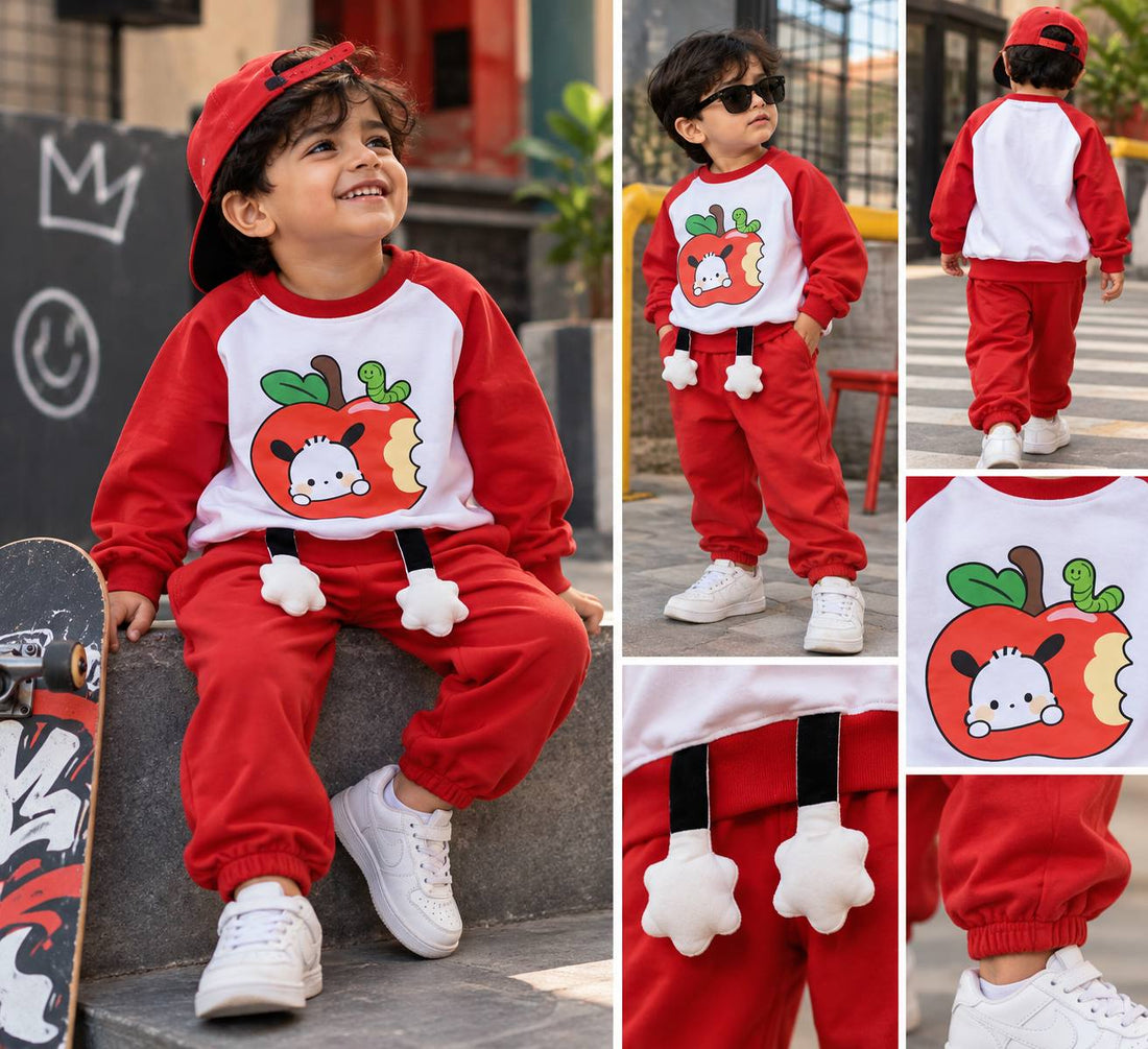 Bunny Apple Legs Cord Set - Sweatshirt and Joggers Set
