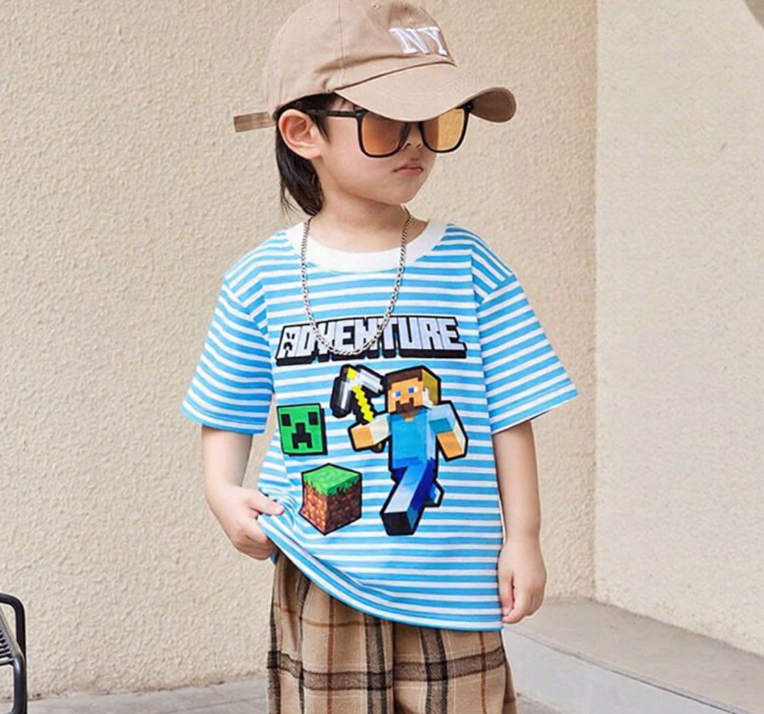 Adventure Blue And White Striped Tee
