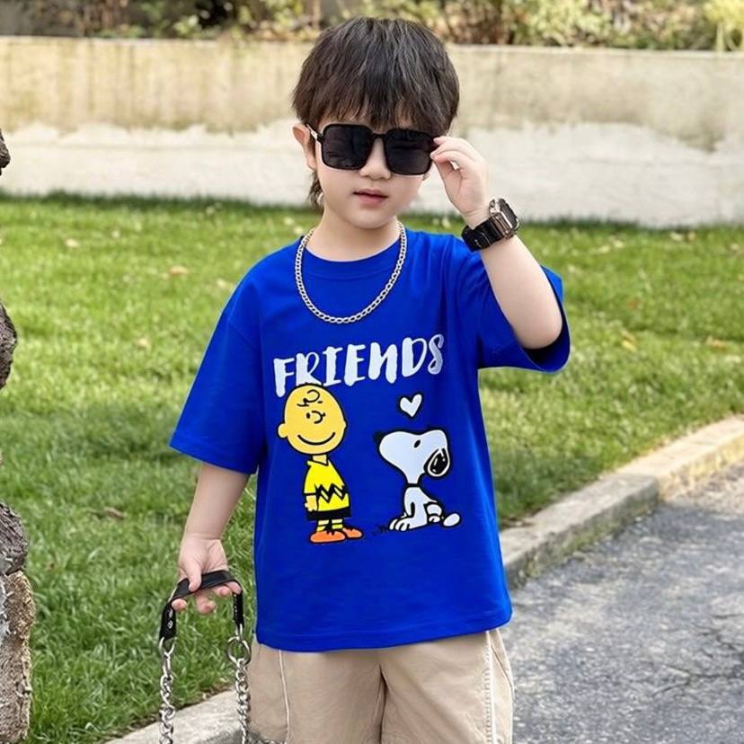 Friend And Snoopy Navy Blue Tee