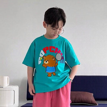 Bunny Badminton 🏸 Popchie Sea Grass Tee