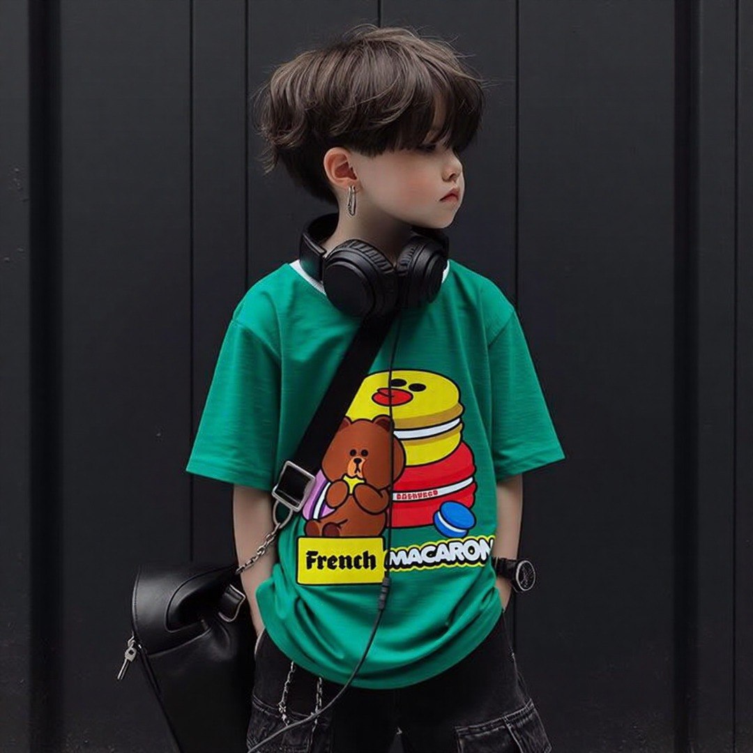 French Macaron Dark Green Tee