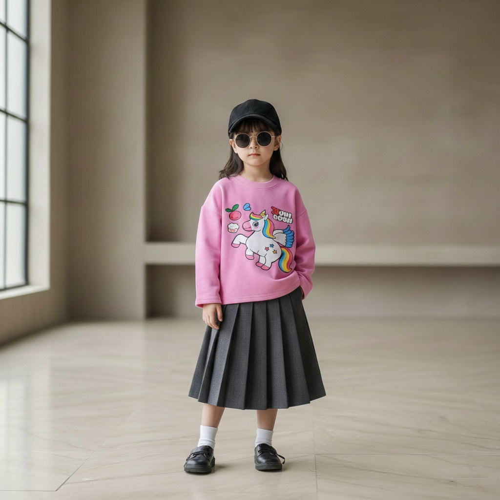 Pink Unicorn Fleece Tee