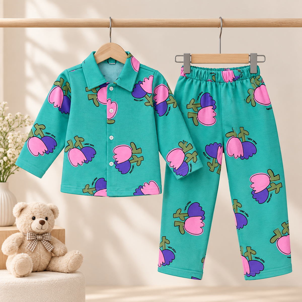 Aqua Blooming Flowers Set